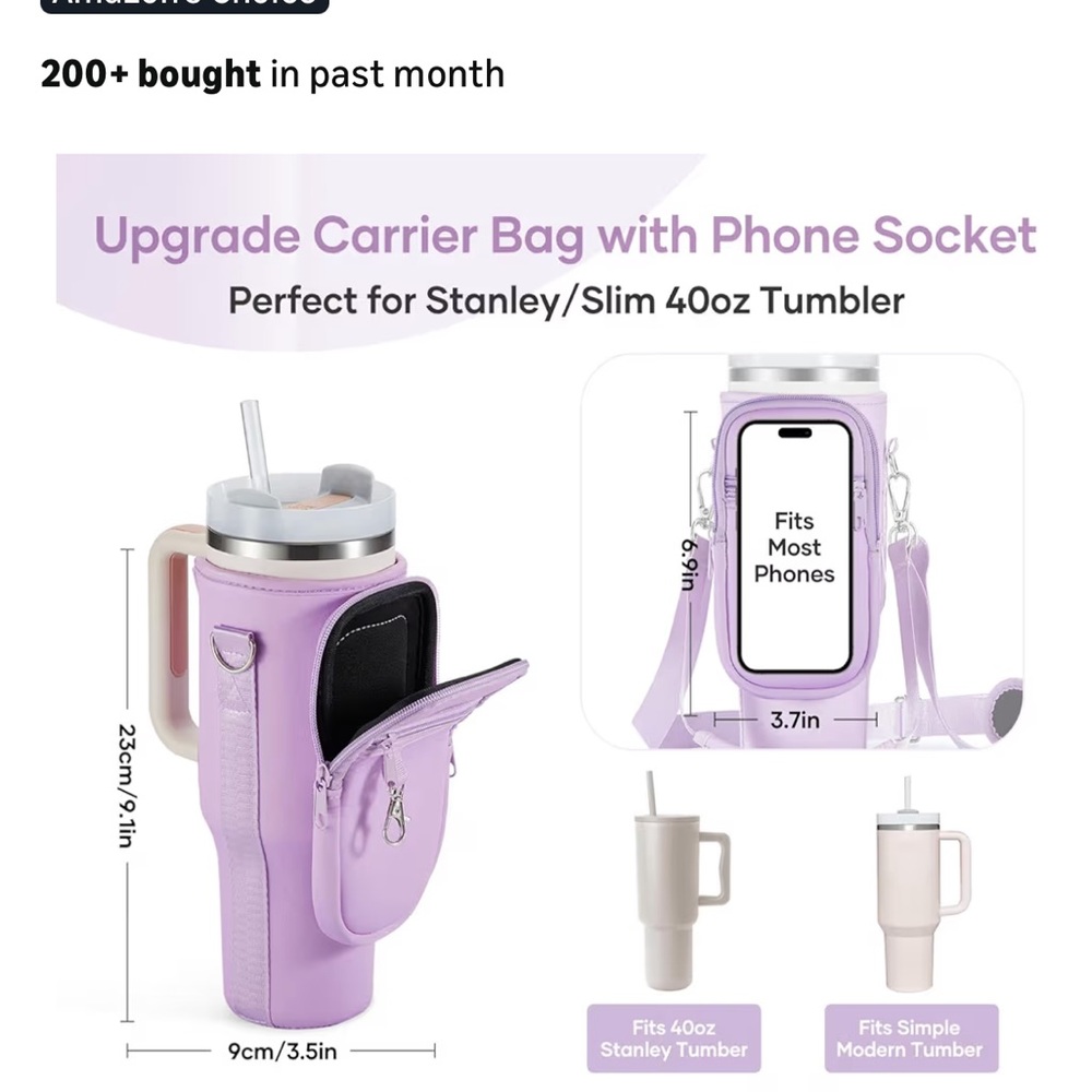 Purple Bag for Stanley Cup - Picture 3 of 3